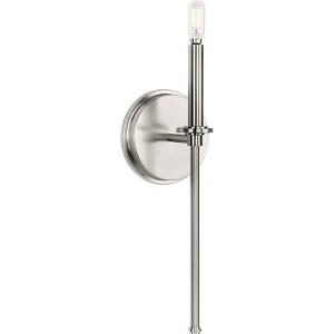 Progress Lighting Elara 1-Light Wall Sconce, Brushed Nickel, Clear Glass Cylinder - 1 of 1