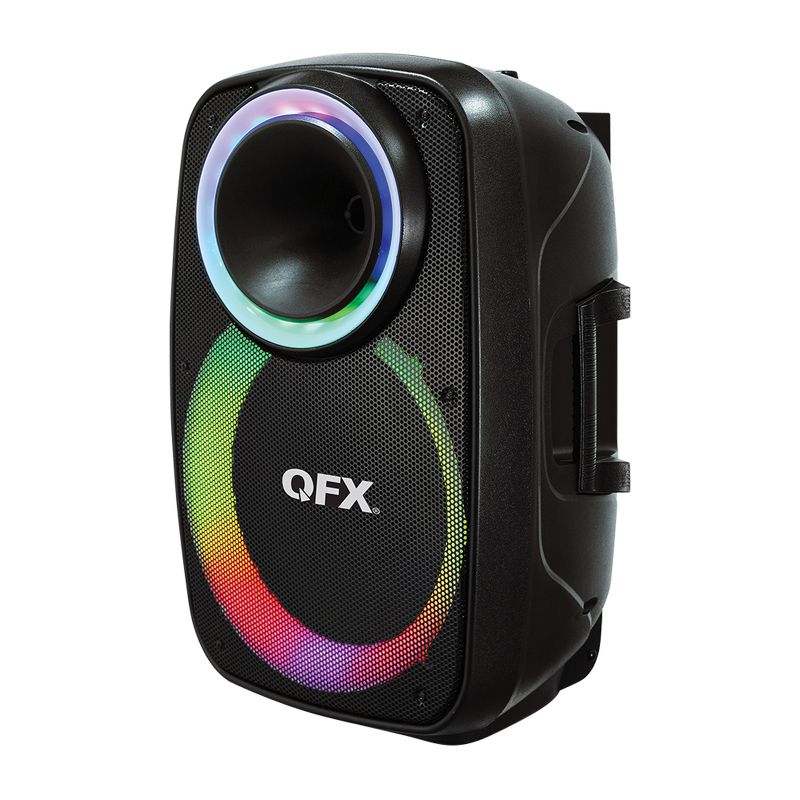 QFX® Portable Bluetooth® True Wireless Speaker with LEDs, Microphone, and Stand, Black, PBX-157SM, 4 of 7