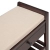 NicBex Storage Bench Modern Wooden Shoe Rack with Drawers, Shelf and Cushion for Mudroom, Entryway - 4 of 4