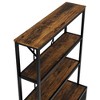 ORRD 3-Shelf Metal Bookcase with Drawers, Open Industrial Bookcase with LED, Vintage Wood Color for Home Office - 4 of 4