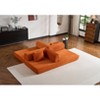 Okak Convertible Sleeper Sofa Bed Loveseats with Fixed-Shape Frame,Corduroy Folding Futon Couch for Living Room,Apartments - 4 of 4