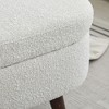CAVINAS Classic Upholstered Storage Ottoman Bench,Multi-Functional Entryway Bench with Hidden Compartment,Footstool for Living Room,Bedroom - 3 of 4