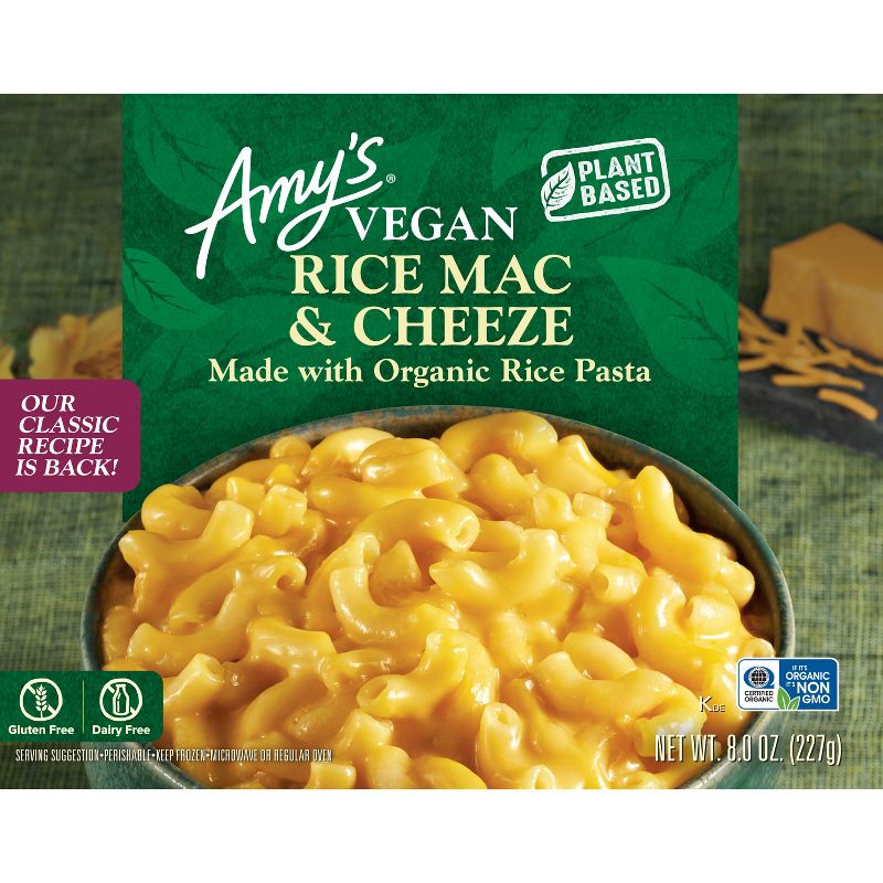Amy&#39;s Organic Gluten Free and Vegan Frozen  Rice Macaroni and Cheese - 8oz, 5 of 6