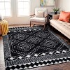 World Rug Gallery Geometric Shag Rug – Ideal for Living Room, Bedroom, or Entryway – White – Medium Pile, Easy to Clean - 2 of 4