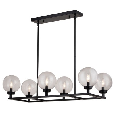 Vaxcel Lander 6 - Light Chandelier in  Matte Black