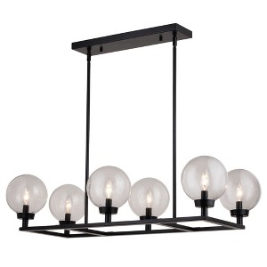 Vaxcel Lander 6 - Light Chandelier in  Matte Black - 1 of 4