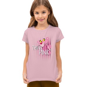 Boys' Short Sleeve Pink Panther think Pink T-Shirt - 1 of 4