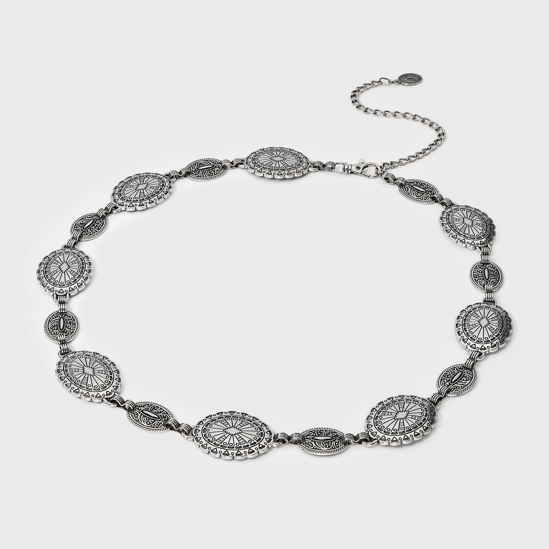 Concho Chain Belt - Wild Fable™ Nickel Finish
