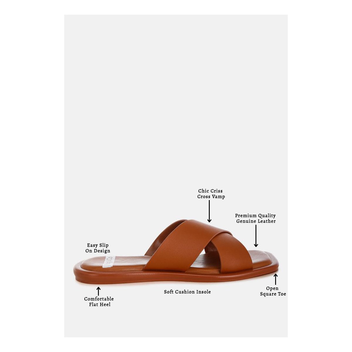 Обувь Rag & Co Womens Shosa Genuine Leather Criss-Cross Flats 8 — фото 6