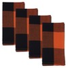 Saro Lifestyle Buffalo Plaid Napkin, 20" Square, Orange (set of 4) - 3 of 4