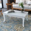 vidaXL Coffee Table End Table with Plastic Legs Side Table High Gloss White - 2 of 4