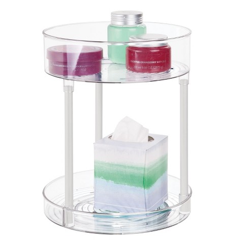 mDesign Bathroom Vanity 2-Level Makeup Storage Turntable - image 1 of 4