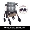 Signature Life Elite Travel Rollator, Heavy Duty Bariatric 4-Wheel Folding Walker with Seat, Champagne Gold - 2 of 4