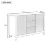 Modern Entryway Cabinet with Wave Design, 3 Drawers & Adjustable Shelves, Soft-Close Doors, Accent Storage Console for Hallway, Living Room - 3 of 4