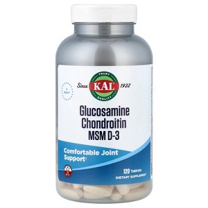 KAL Glocosamine Chondroitin MSM D-3, 120 Tablets - 1 of 4