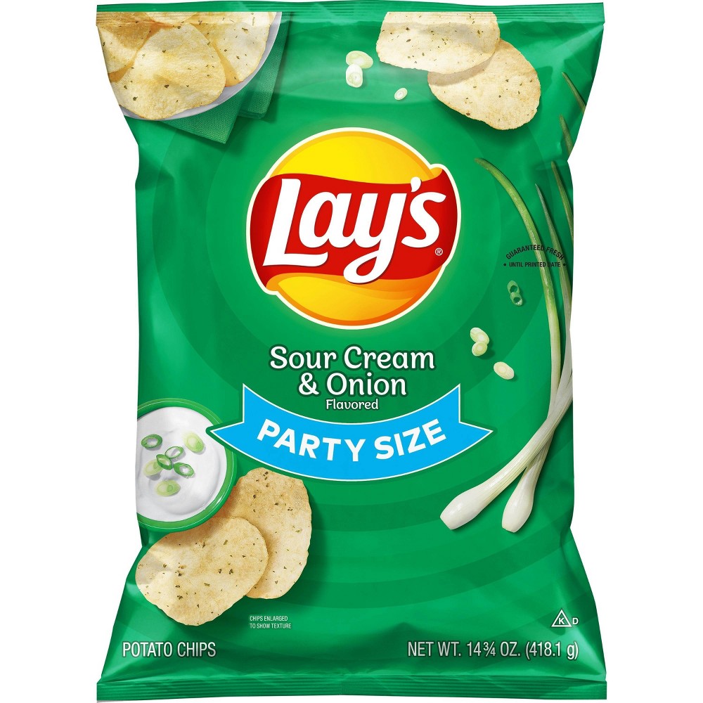 UPC 028400164955 product image for Lay's Sour Cream & Onion Flavored Potato Chips - 14.75oz | upcitemdb.com