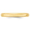 Black Bow Jewelry 2mm to 6mm 14K Yellow Gold Lightweight Domed Comfort Fit Band - 2 of 4