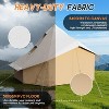 AMERLIFE Canvas Bell Tent for Camping, 4-Season Waterproof Glamping Tent with Stove Jack & Mesh Windows, Family Yurt Shelter for Outdoor, Parties - 3 of 4