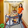 2 Tier 500-lb Utility Service PP Cart Heavy Duty Carts w/ Wheels for Warehouse/Garage/Cleaning/Manufacturing - 2 of 4