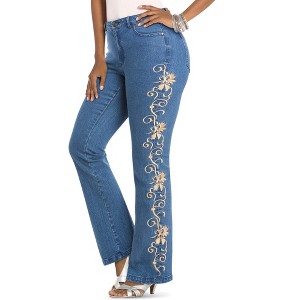 Roaman's Women's Plus Size Whitney Jean With Invisible Stretch - 1 of 4