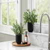 GlasFlength Artificial Plants Small Fake Plants Artificial Grass Plants Faux Plants for Indoor Home Table Decor, Green, 10"*10"*11" - 2 of 4