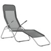 vidaXL Folding Sun Loungers 2 pcs Textilene Anthracite - 4 of 4