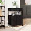 vidaXL Kitchen Trolley Black 22 in.x16.9 in.x35.2 in. Engineered Wood - 3 of 4