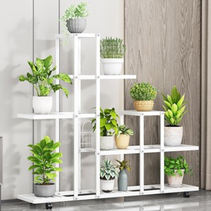 coucheta 4/5/6 Tier Plant Stand Indoor Outdoor, Ladder Plant Holder, Metal Rack For Flower Display Stand For Living Room Patio Garden Home Decor - 1 of 4