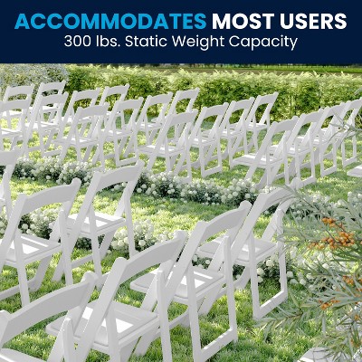 Elegant White Beechwood Folding Chair with Detachable Cushion
