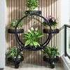Artloge 4 Tier Modern Metal Plant Stand Rolling Trolley Dispaly Shelf Flower Pot Holder Rack with Lockable Wheels for Home Garden Balcony Decor - 2 of 4