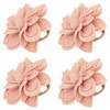 Saro Lifestyle Felt Blossom Napkin Ring (Set of 4) - 2 of 3