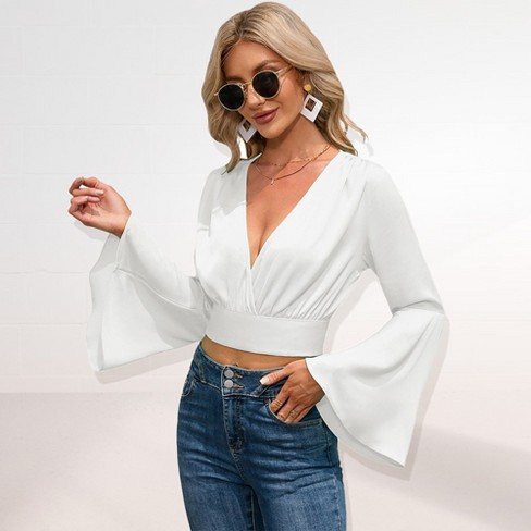 Wrap style tops sales