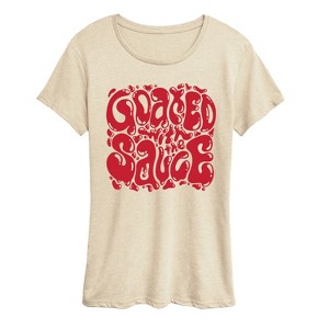 Women's - Instant Message - Goated With the Sauce Short Sleeve Graphic T-Shirt - 1 of 4