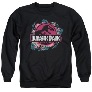 Jurassic Park Jungle Foliage Logo Adult Crewneck Sweatshirt - 1 of 4