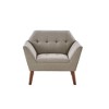 Sapphtopaz Accent Chair Wood Frame Button Tufted Lounge Chair Modern Living Room Chair Comfy Chair for Living Room - 4 of 4