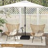 Tangkula 24" Mobile Umbrella Base w/3 Adapters fit 1.89"/1.5"/1.34" Poles 3 Wheels - 4 of 4