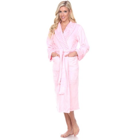 Women's Super Soft Lounge Robe Pink Small/medium - White Mark : Target