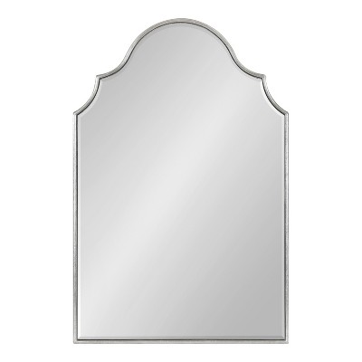 Leanna Silver Arched Wall Mirror with Scalloped Edges