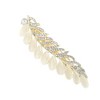 Unique Bargains Wheat Ear French Barrette Hair Clips Gold Tone White 1 Pc - 4 of 4