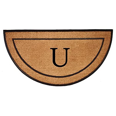 Calloway Mills 106573672U The General Monogram Doormat, 24" x 36", Letter U