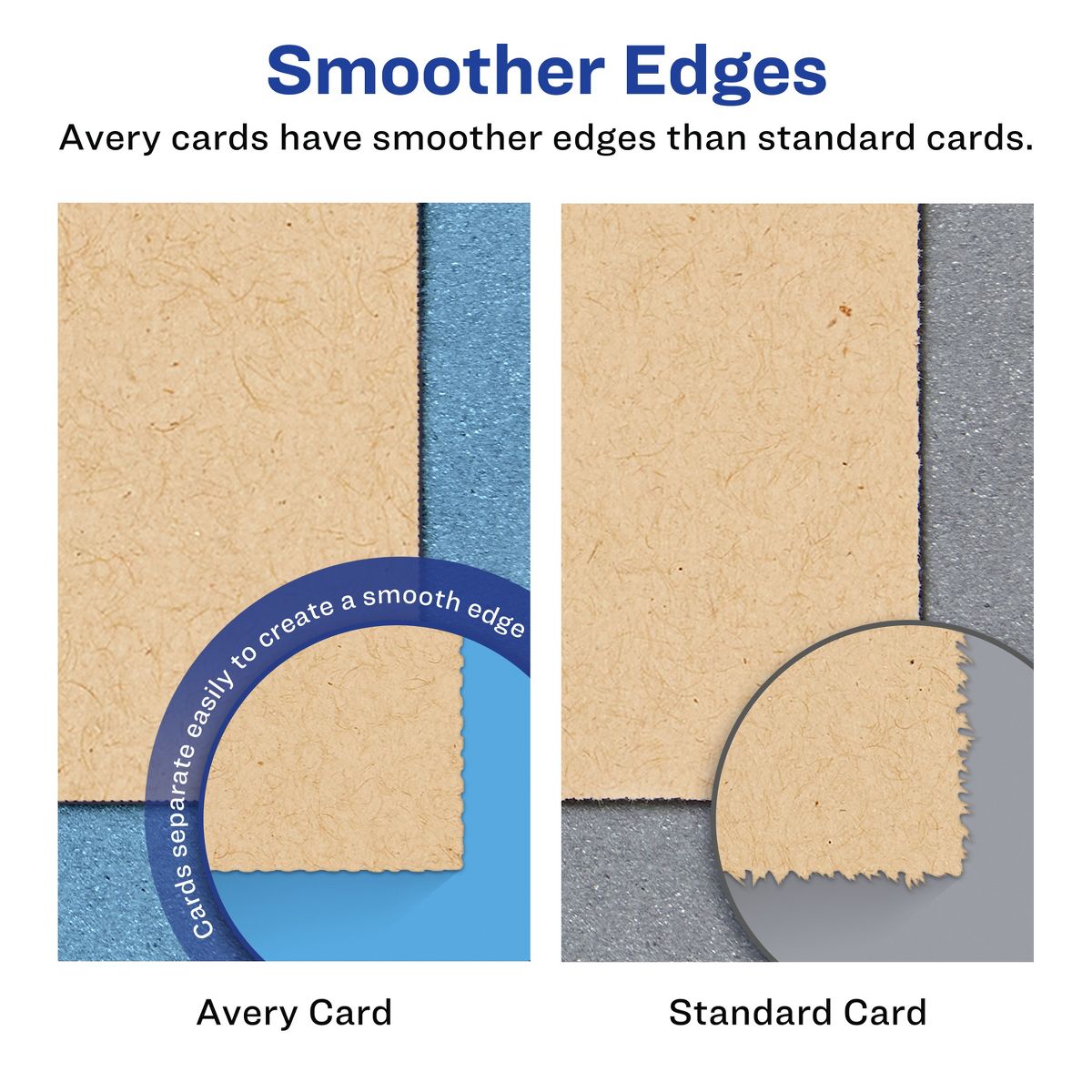 2-1/2" x 3-1/2" Rectangle Rounded Corners, Kraft Brown Business Cards - thumbnail 7