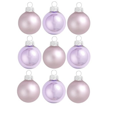 Northlight 9ct Matte and Pearl Lavender Purple Glass Ball Christmas Ornaments 2" (50mm)