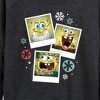 Women's - SpongeBob SquarePants - Christmas Photo Collage Lightweight French Terry Wide Neck Long Sleeve Shirt - 2 of 4