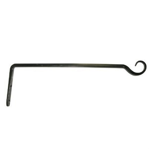 Hookery Straight Upturned Metal Hanger for Feeders or Hanging Baskets – Outdoor Use, Supports up to 30 lbs, Black, 15" - 1 of 2
