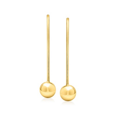 RS Pure by Ross-Simons Italian 18kt Gold Vermeil Ball Drop Earrings