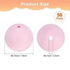 Unique Bargains Round Loose Rubber Beads Craft Smooth Ball Small Hole for DIY Crafts 50 Pcs - 3 of 4