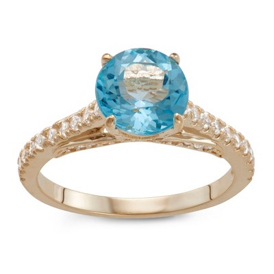 Designs By Gioelli 10K Yellow Gold Swiss Blue Topaz Ring