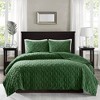 Sapphtopaz Bedding Comforter Set Elegant Velvet Cotton Geometric Quilting Quilt Set 3 Piece 1 Quilt, 2 Pillow Shams - 4 of 4