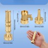 VisioGear Hardware Fastener Sets, 3-pcs Adjustable Twist Hose Nozzle with On-Off Valve, Water Hose Sprayer Nozzle for Garden, Gold, 1.18"*1.18"*4.05" - 3 of 4
