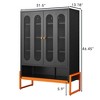 NicBex Shoe Cabinet with Movable Double-Layer Partitions and Hollow Base Moisture-Proof,Freestanding Shoe Organizer for Hallway,Entryway - 3 of 4